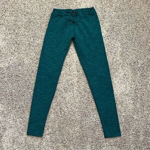 Mini Beast Heathered Teal Workout V-Front Leggings Small